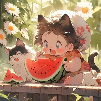 网红吃瓜动漫图片,动漫世界里的欢乐盛宴